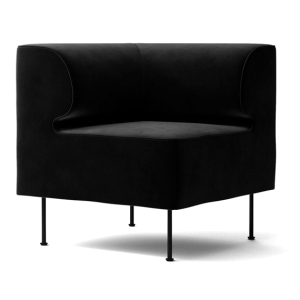 угловой модуль дивана "Forte", чёрный, вид 45 гр