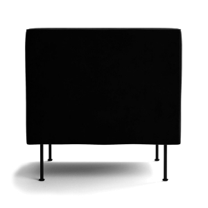прямой модуль дивана "Forte", чёрный, вид сзади