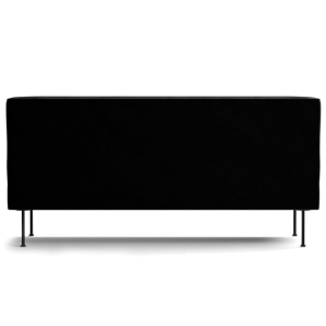 прямой модуль дивана "Forte", чёрный, вид сзади, 120 см