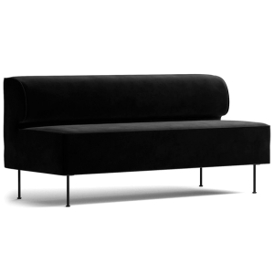 прямой модуль дивана "Forte", чёрный, вид 45 гр, 120 см