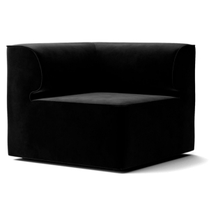 угловой модуль дивана "Forte X", чёрный, вид 45 гр