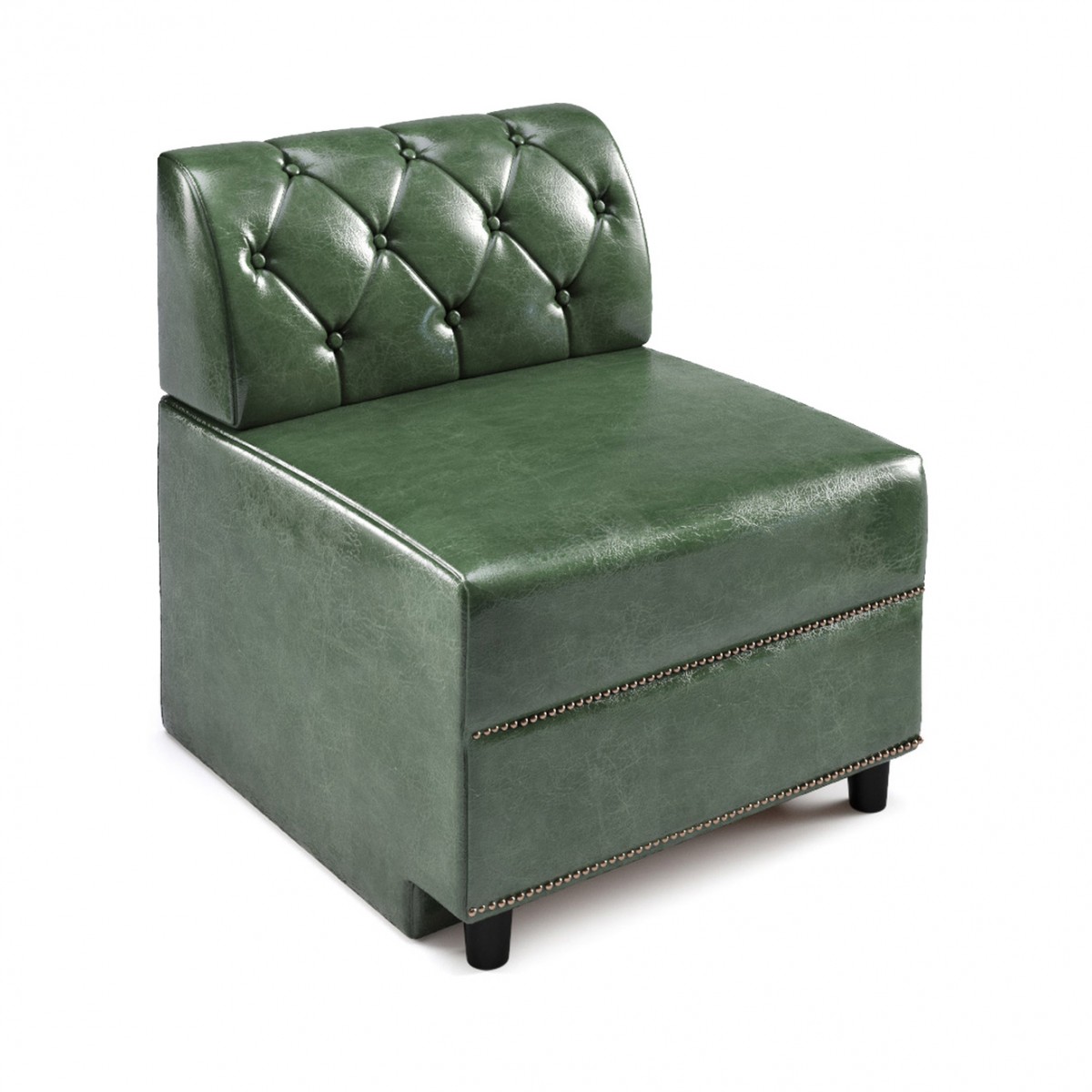 Фото дивана "Chesterfield", прямой модуль 60 см, зелёный