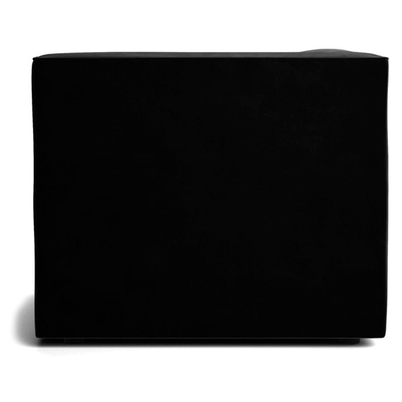 прямой модуль дивана "Forte X", чёрный, вид сзади
