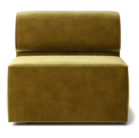 прямой модуль дивана "Forte X", грязно-зеленый, вид спереди