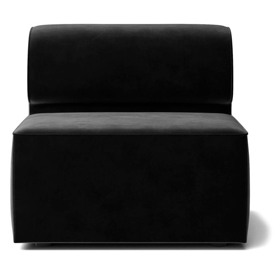 прямой модуль дивана "Forte X", чёрный, вид спереди