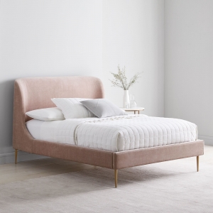 кровать "Lima" розовая в интерьере