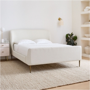 кровать для спальни "Lima" с изножьем белая